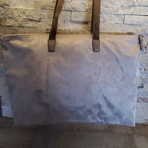 Beige extra large COACH tote bag